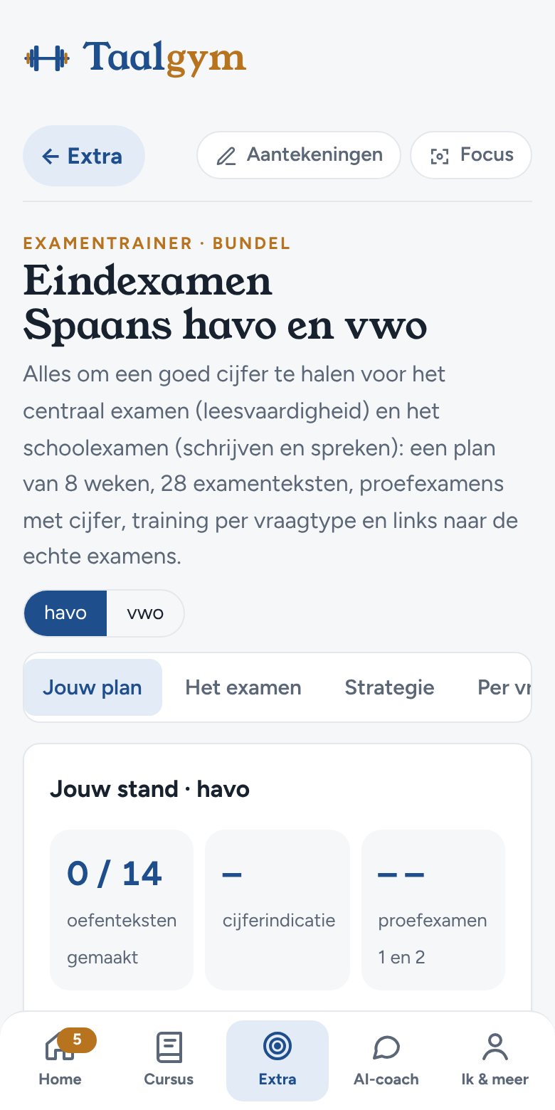Vul je examendatum in